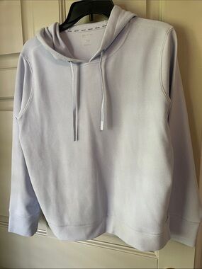 DKNY Light Lavender Waffle Knit Hooded Pullover